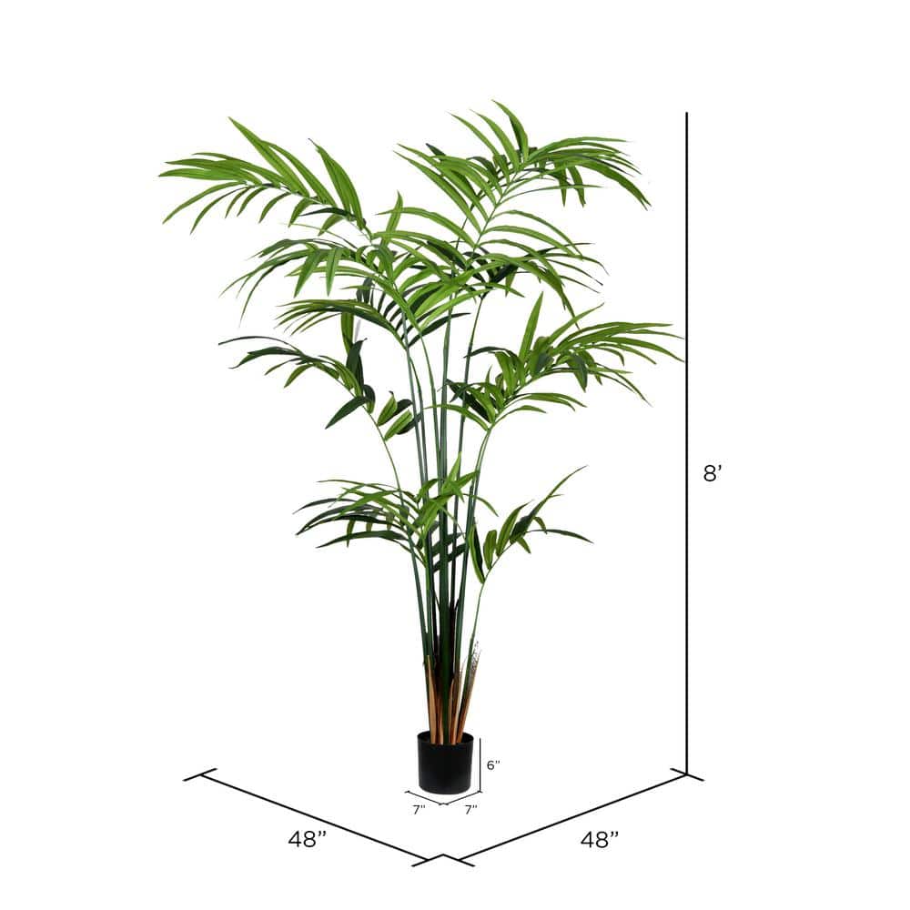65-Inch Potted Faux Palm Tree with Lights