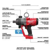 M18 FUEL ONE-KEY 18V Lithium-Ion Brushless Cordless 1 in. Impact Wrench with Friction Ring & 8.0Ah Battery Starter Kit