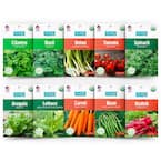 Organic Beginner's Vegetable Garden Seeds Variety (10-Pack)
