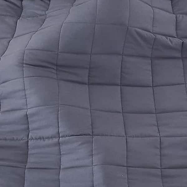 Afoxsos Gray Cooling Heavy Weighted Blanket for Queen Size Bed, 20 lbs, 60” x 80”, Machine Washable Polyester