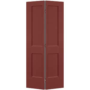 36 in. x 80 in. 2-Panel Logan Hollow Core Red Bluff Molded Composite Bi-Fold Door