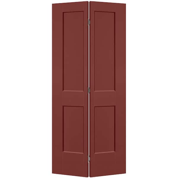 36 in. x 80 in. 2-Panel Logan Hollow Core Red Bluff Molded Composite Bi-Fold Door