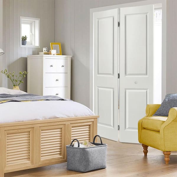 Masonite 30 in. x 80 in. 2 Panel Square Top Primed White Hollow