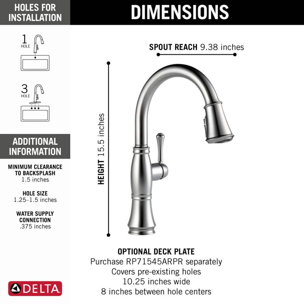 Cassidy Lumicoat Arctic Stainless Steel Pull-Down Kitchen Faucet