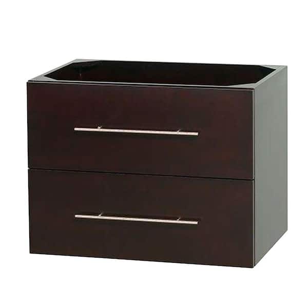 Wyndham Collection Centra 29 in. Vanity Cabinet Only in Espresso
