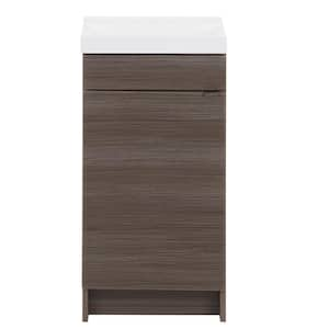 Sibley 17 in. Single Sink Angora Teak Bath Vanity with White Cultured Marble Top (Assembled)