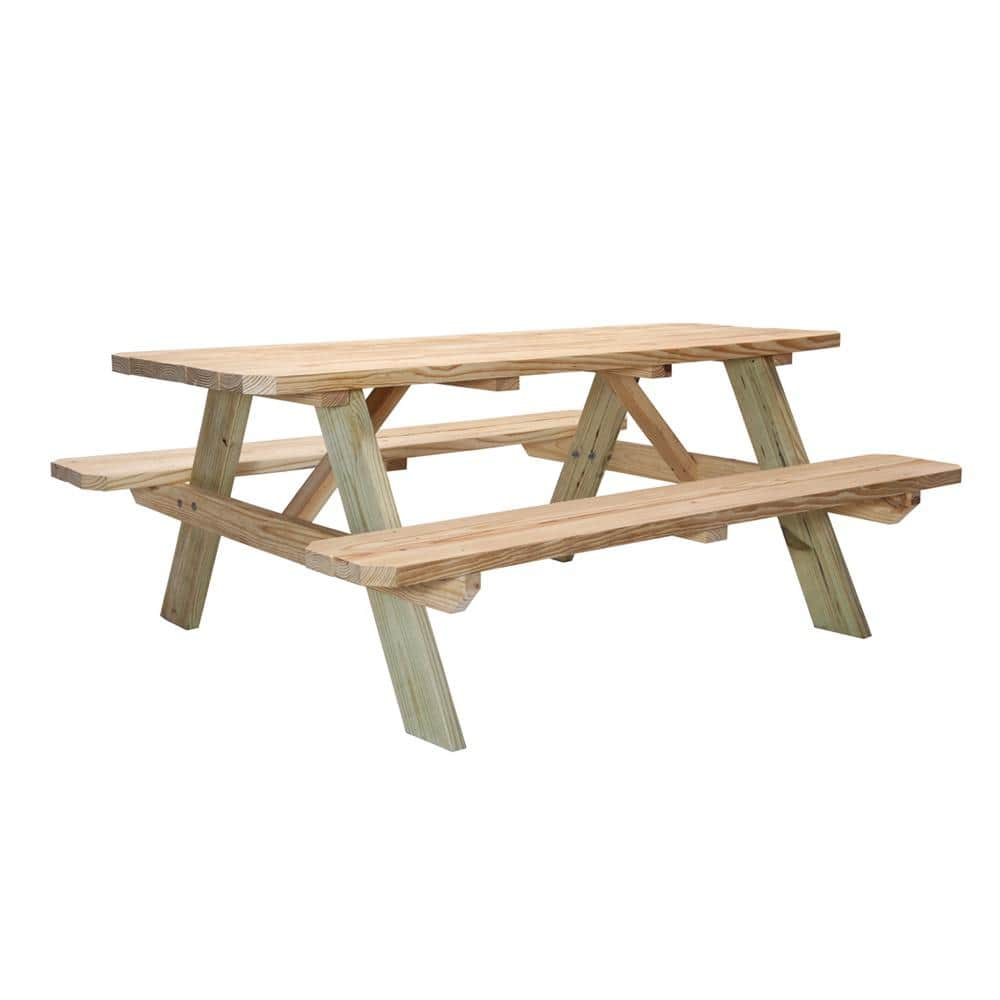 Outdoor Essentials 72 in. x 28.5 in. x 28.5 in. Premium Picnic Table ...