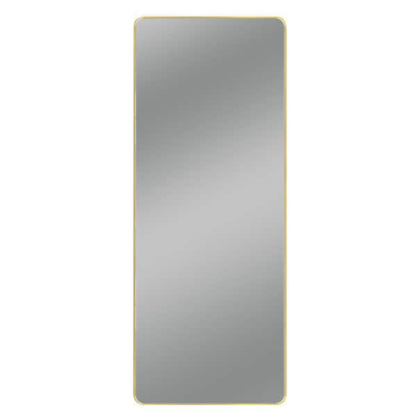 Unbranded 1.5 in. W x 67 in. H Aluminum Gold Decorative Mirror
