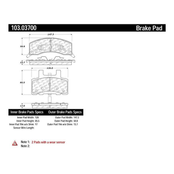 Centric Parts Disc Brake Pad Set
