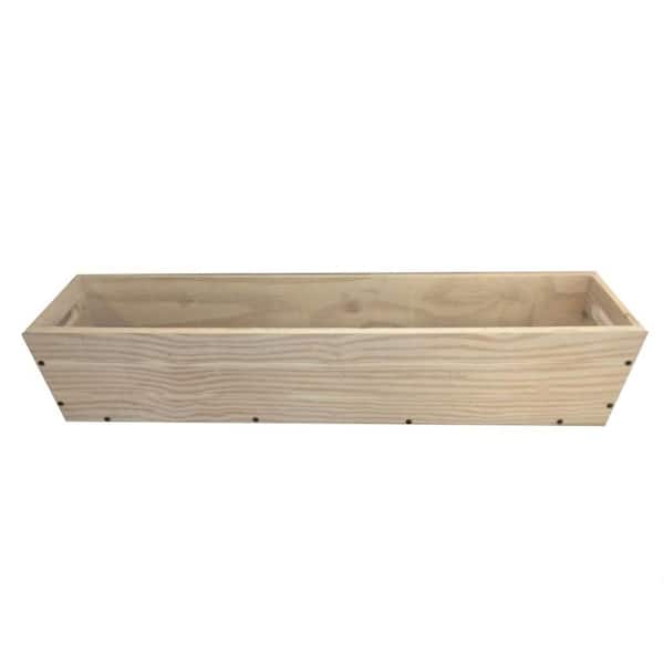 Unbranded 36 in. Patio Wood Planter in White
