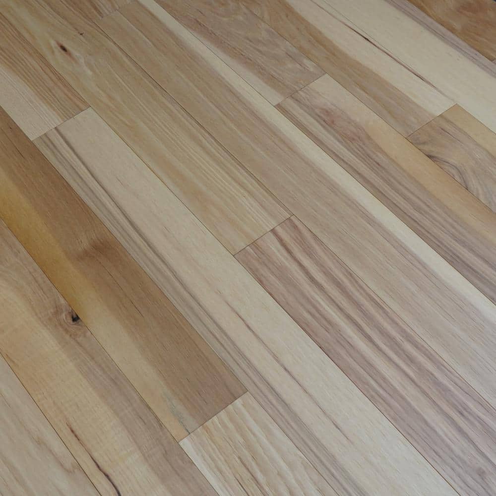 Natural Hickory 1/2 in. T x 5 in. W Tongue and Groove Wire Brushed Engineer