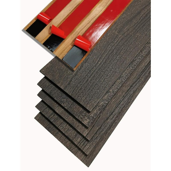 Art3d Heavy gray Peel and Stick Wood Plank for Wall Self-Adhesive Wood Wall Panel for Living Room (16 sq. ft./Box)