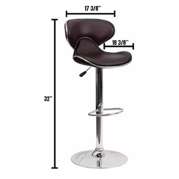 Kossi 26 in. Dark Brown Contemporary Style Bar