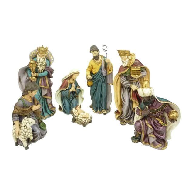 Home Accents Holiday 17 in. Nativity Set (7-Piece)