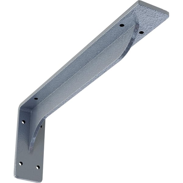 Ekena Millwork 2 in. x 5 1/4 in. x 14 in. Hammered Light Blue Embrey Steel Bracket