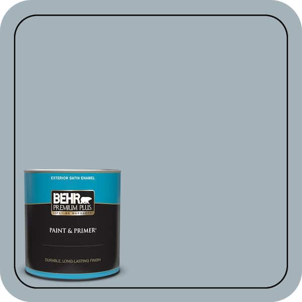 BEHR PREMIUM PLUS 1 qt. #PPF-27 Porch Ceiling Satin Enamel Exterior Paint & Primer