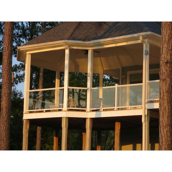 EZ Handrail 3 in. x 3 in. x 44 in. Clay Aluminum Post with Welded Base