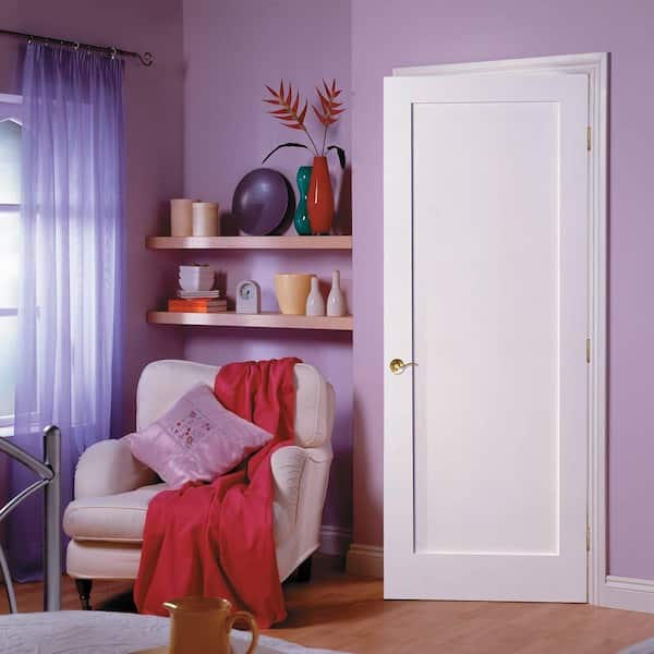 MDF Series Smooth 1-Panel Solid Core Primed Composite Interior Door Slab