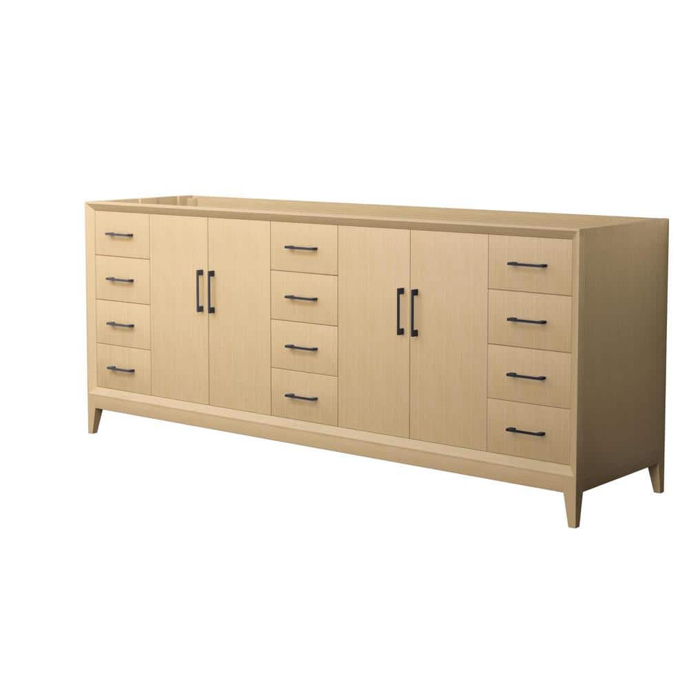 Janna 83.25 in. Bath Vanity Cabinet without Top in White Oak