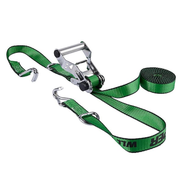 Keeper 1.25 in. x 16 ft. 1000 lbs. Keeper Chrome Ratchet Tie Down Strap (4 Pack)