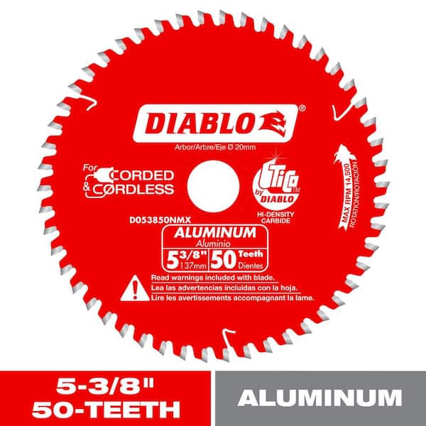 5-3/8in. x 50-Tooth Circular Saw Blade for Aluminum