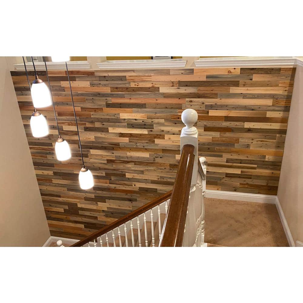 River Planks Peel & Stick Reclaimed Wood Wall Covering, 10 Sq. Ft.