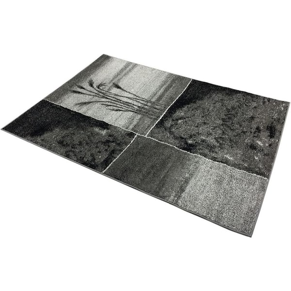 Designer Wheat Nature Gray 5 ft. x 7 ft. Classic Braided Modern Contemporary Polypropylene Rectangular Area Rug