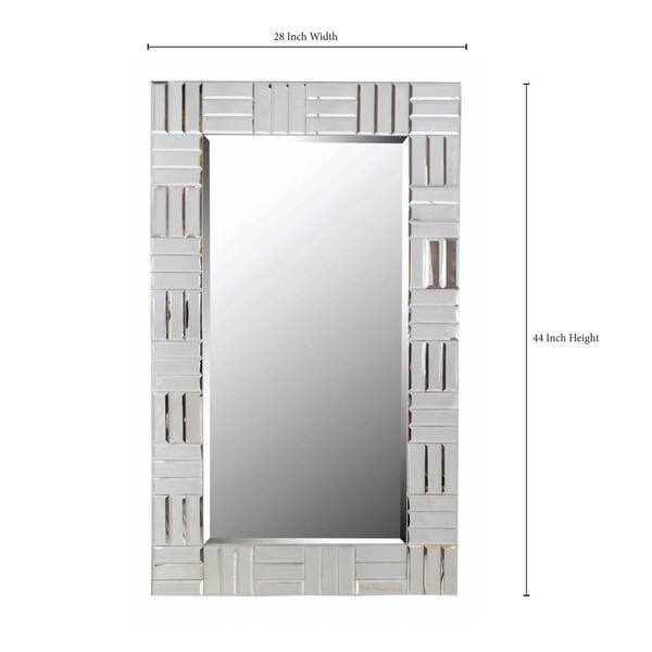 KOHROS 39 in. x 28 in. Rectangle Frameless Beveled Glass Decoration Mirror