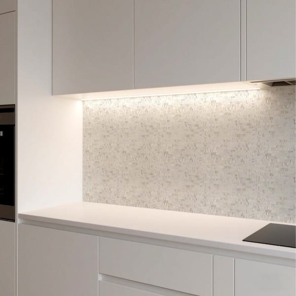 Art3d 11. 8in. x 11. 8in. Natural White Seashell Tiles for Kitchen Bathroom, Mother of Pearl Mosaic Tiles (9.6 sq. ft. /Box) A18hd202CS