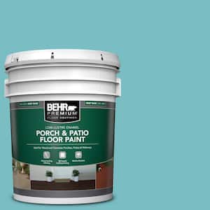 5 gal. #M460-4 Pure Turquoise Low-Lustre Enamel Interior/Exterior Porch and Patio Floor Paint