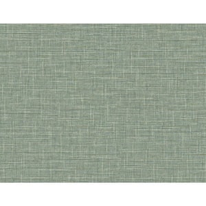 60.75 sq. ft. Tedlar Moss Grasmere Weave High Performance Vinyl Unpasted Wallpaper Roll