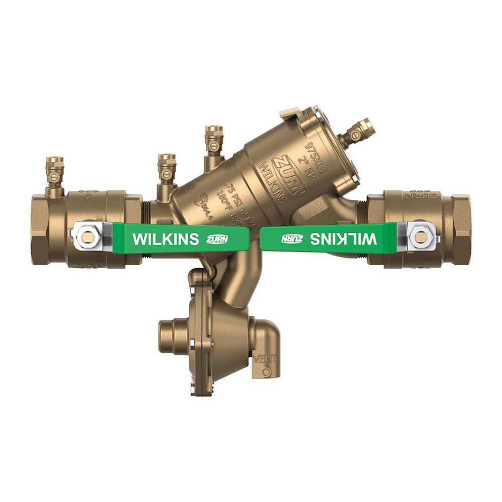 Wilkins 2 in. 975XL3 Reduced Pressure Principle Backflow Preventer with Union Ball Valves -  2-975XL3U