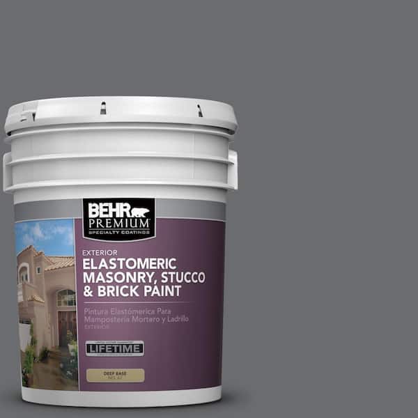 BEHR PREMIUM 5 gal. #770F-5 Dark Ash Elastomeric Masonry, Stucco and Brick Exterior Paint