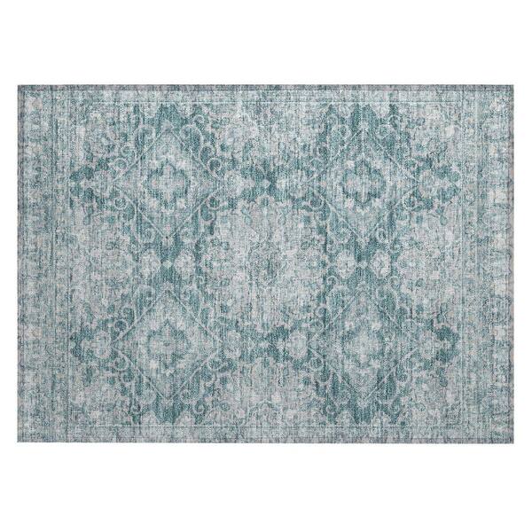 Chantille Machine Washable Indoor/Outdoor Abstract ACN3164 Teal 3 ft. x 4 ft. Area Rug