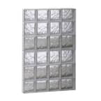 25 in. x 42.5 in. x 3.125 in. Frameless Wave Pattern Non-Vented Glass Block Window