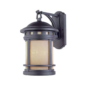 Sedona 16.25 in. Oil Rubbed Bronze 3-Light Outdoor Line Voltage Wall Sconce with No Bulbs Included