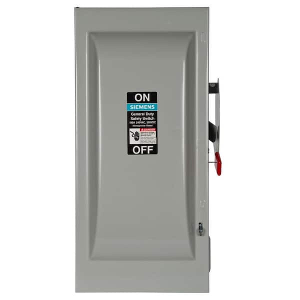 Siemens General Duty 100 Amp Triple Pole 240-Volt Outdoor Fusible Safety Switch with Neutral