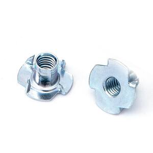 Prime-Line 9078013 T-Nuts 25-Pack 3-Prong 1/4 in.-20 X 7/16 in. Zinc Plated Steel Prime-Line 9078013 T-Nuts 25-Pack 3-Prong 1/4 in.-20 X 7/16 in. Zinc Plated Steel