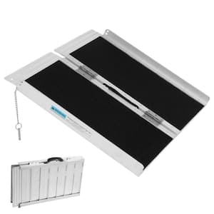 2 ft. Portable Aluminum Folding Ramp Suitable Compatible with Wheelchair Mobile Scooters Steps Home Stairs Doorways