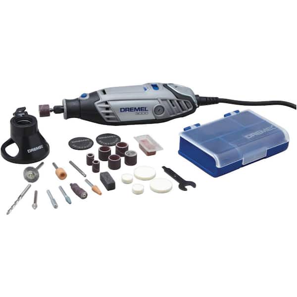 Dremel 3000 Series 1.2 Amp Variable Speed Corded Rotary Tool Kit with 11Pc  EZ Lock Cutting Rotary Accessory Kit 30001/25H+EZ728 - The Home Depot