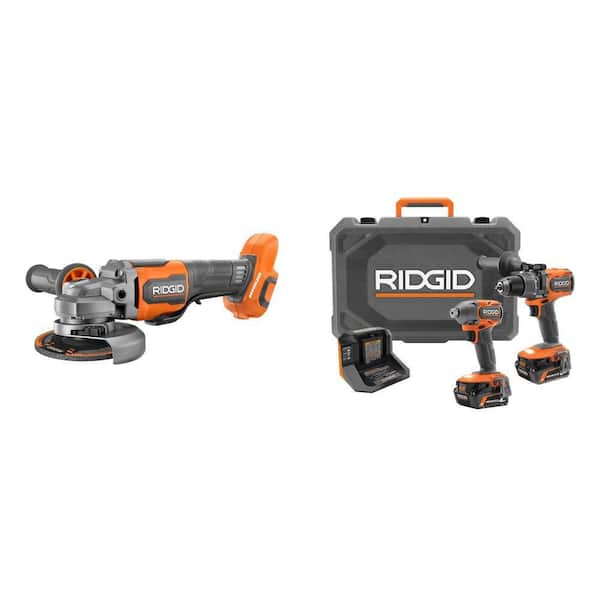 18V Brushless 2-Tool Combo Kit with 6.0 Ah & 4.0 Ah MAX Output Batteries, Charger, Hard Case, & 4-1/2 in. Angle Grinder