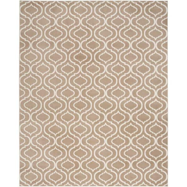 Nourison Jubilant Taupe 5 ft. x 7 ft. Trellis Transitional Area Rug