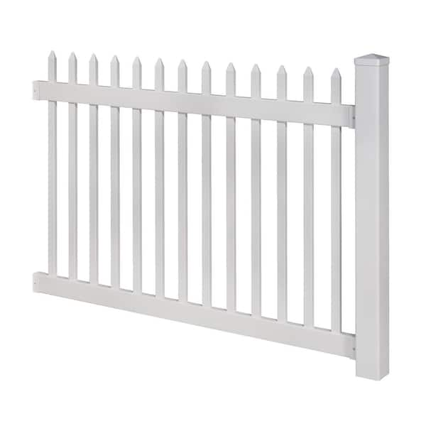 WamBam Fence No-Dig Permanent 4 ft. x 6 ft. Nantucket Vinyl Picket