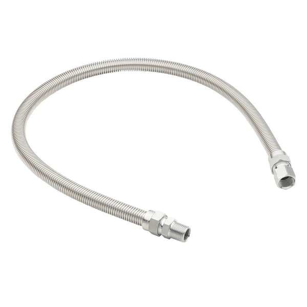 Homewerks Worldwide ½ in. MIP x ½ in. FIP x 36 in. Stainless Steel Gas Connector 5/8 in. O.D. x ½ in. I.D.