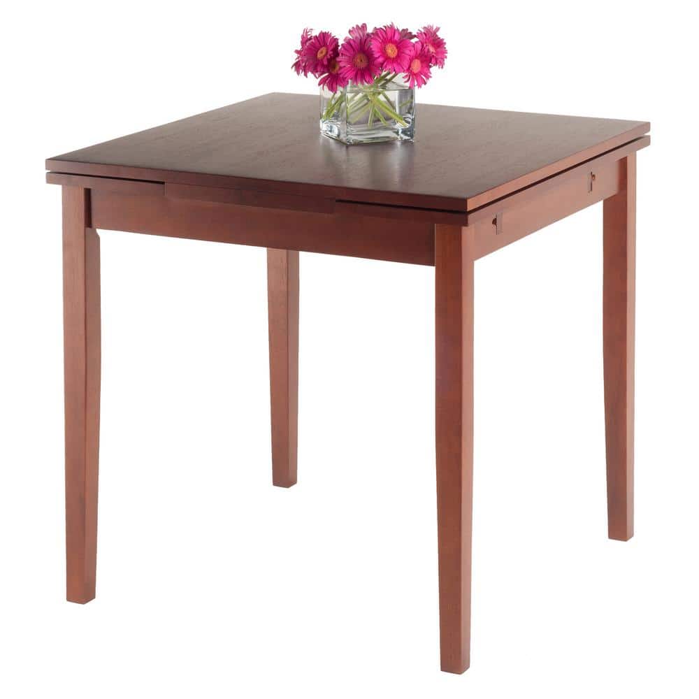 Winsome Pulman 48" Square Extendable Walnut Dining Table
