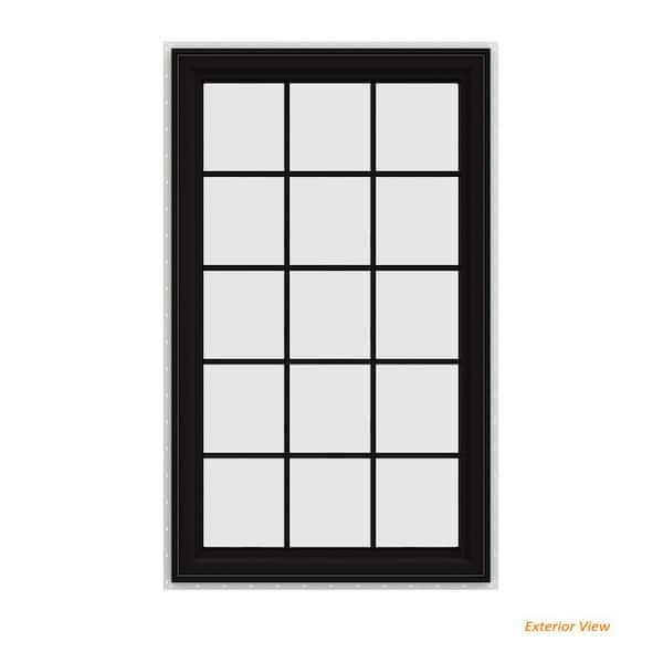 JELD-WEN 36 in. x 60 in. V-4500 Series Black Exterior/White