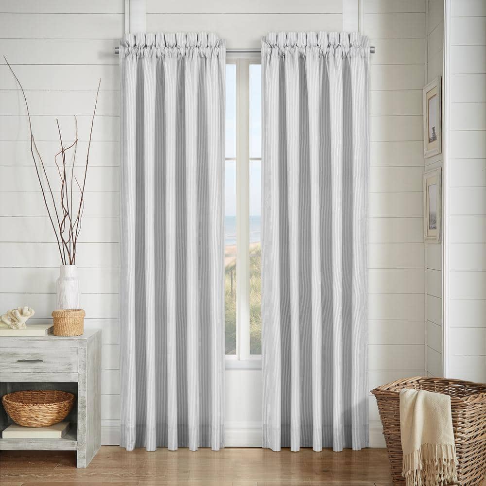 Simona Navy Cotton/Polyester 84 Window Panel Pair