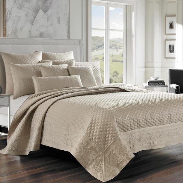 Unbranded Lincoln Pearl Polyester Full/Queen Coverlet