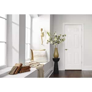 18 in. x 80 in. 3 Panel Colonist Primed Right-Hand Smooth Solid Core Molded Composite MDF Single Prehung Interior Door