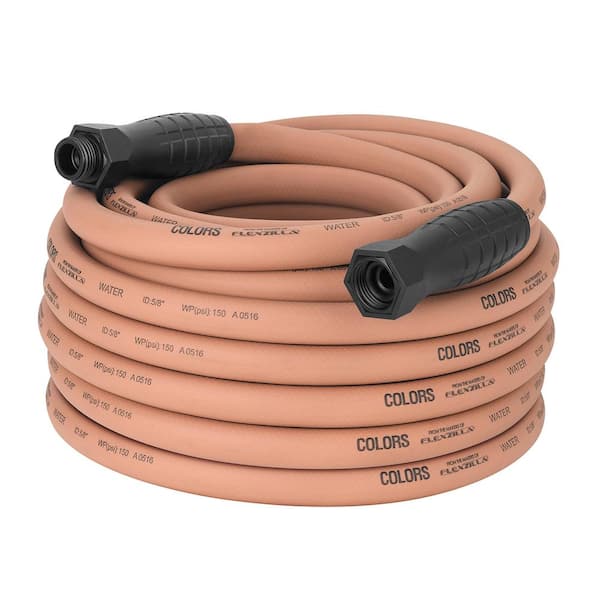 Flexzilla Colors Series 5/8 in. x 75 ft. 3/4 in. 11-1/2 GHT Fittings Garden Hose with SwivelGrip in Red Clay